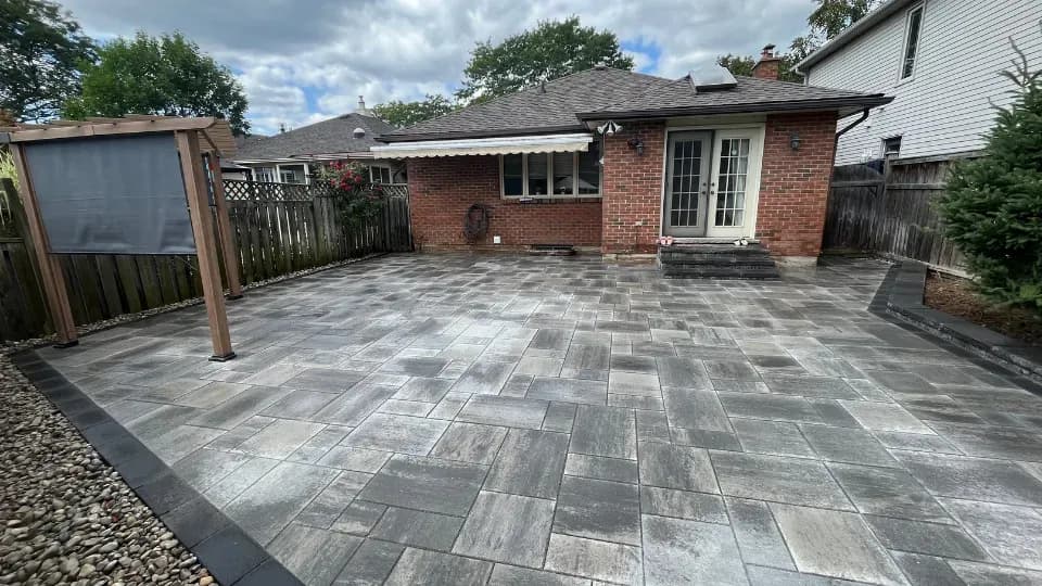 Elegant front porch and walkway renovation